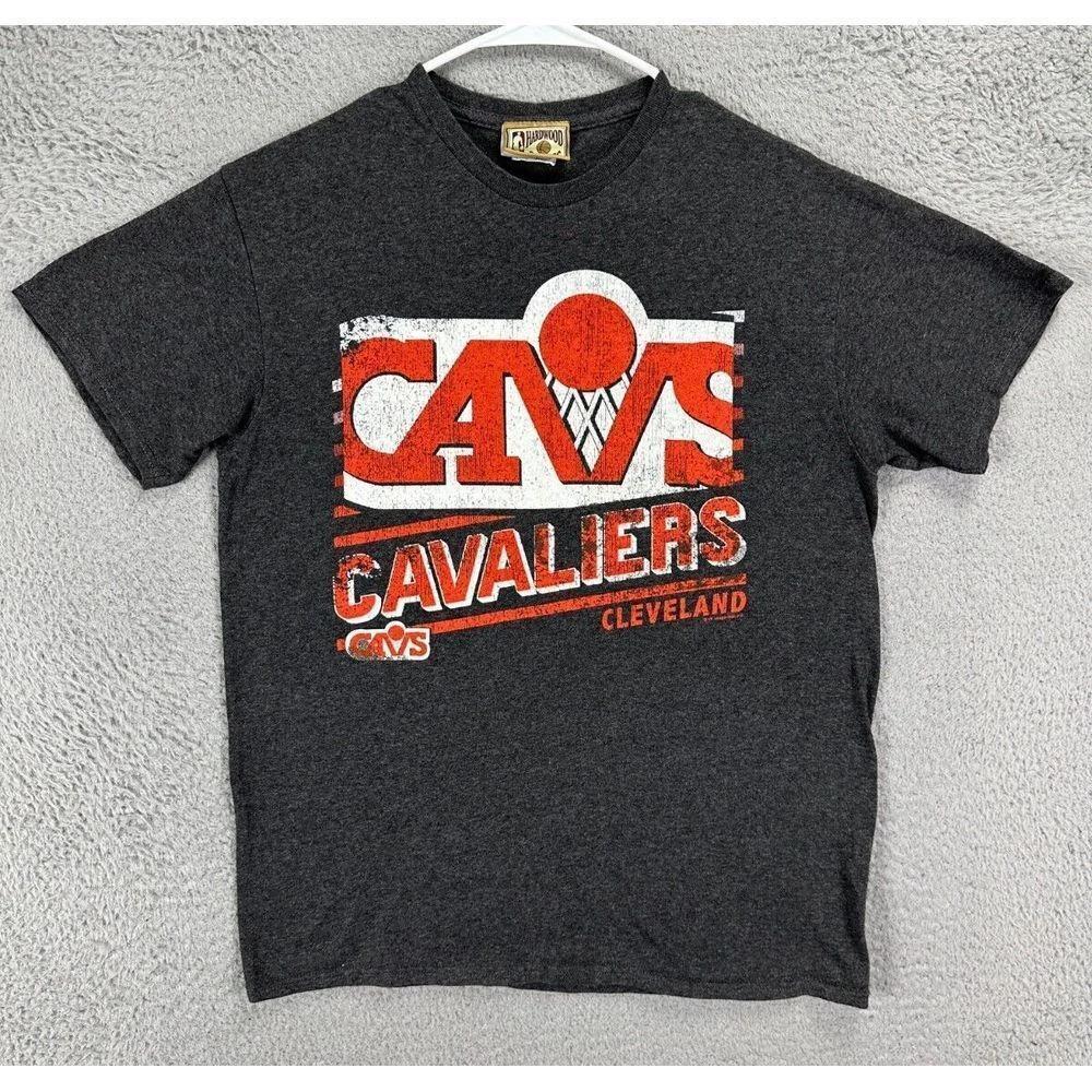 Hardwood Classics Shirt Adult  M Gray  Cleveland Cavaliers Tee Mens